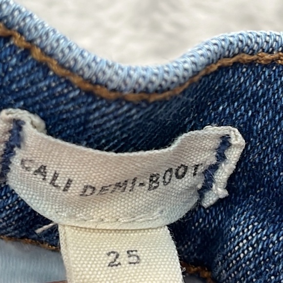 Madewell 25, 0 Cali Demi-Boot Cotton Blend High Rise Blue Denim Jeans - Picture 9 of 14